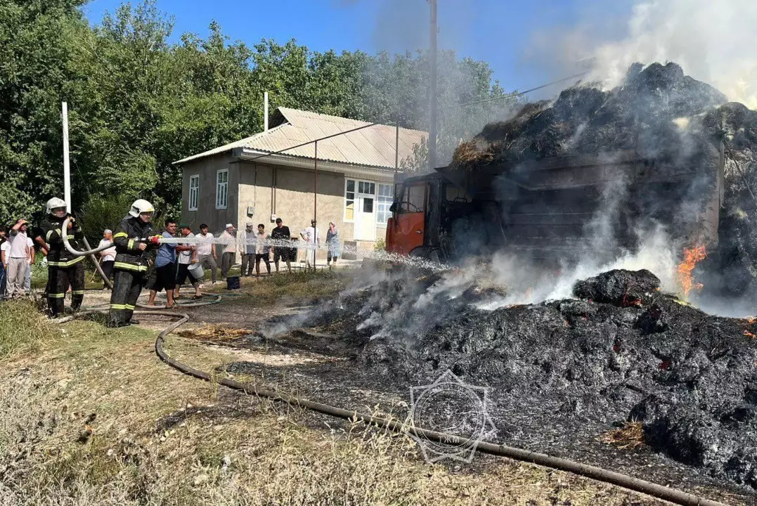 Получил ожоги и остался без авто: мужчина попытался самостоятельно потушить грузовик с сеном