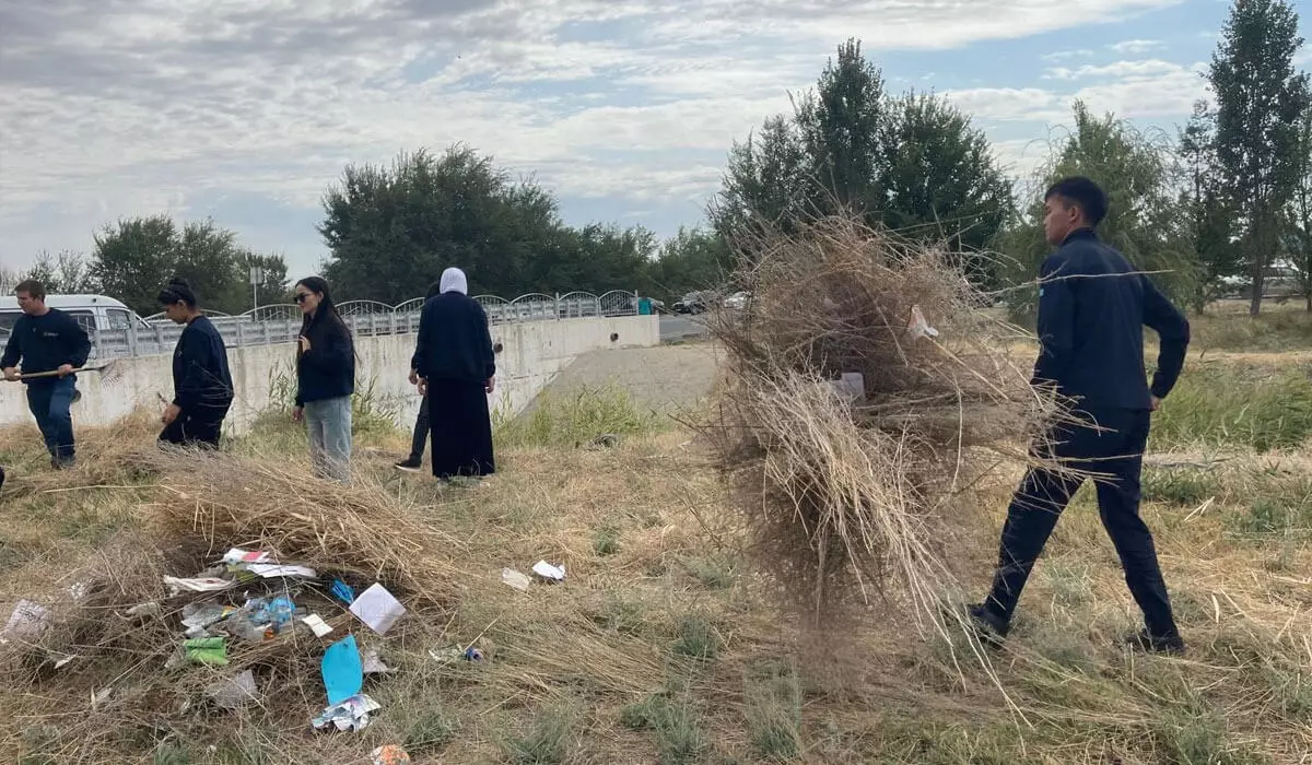 «Таза Қазақстан»: Жамбыл облысында экологиялық акция жалғасып жатыр