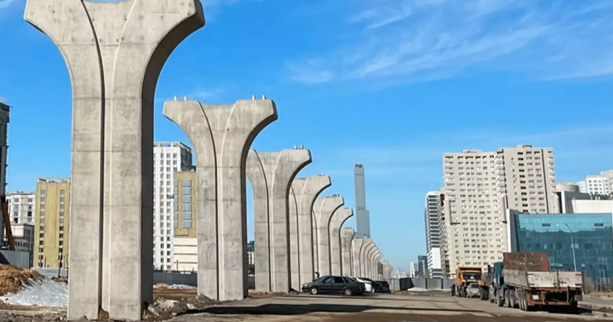   Астанада LRT бағаналары толықтай салынып бітті   