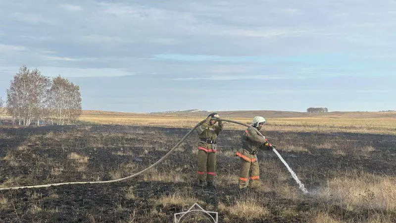 Ақмола облысының 6 ауданында өрт сөндірілді