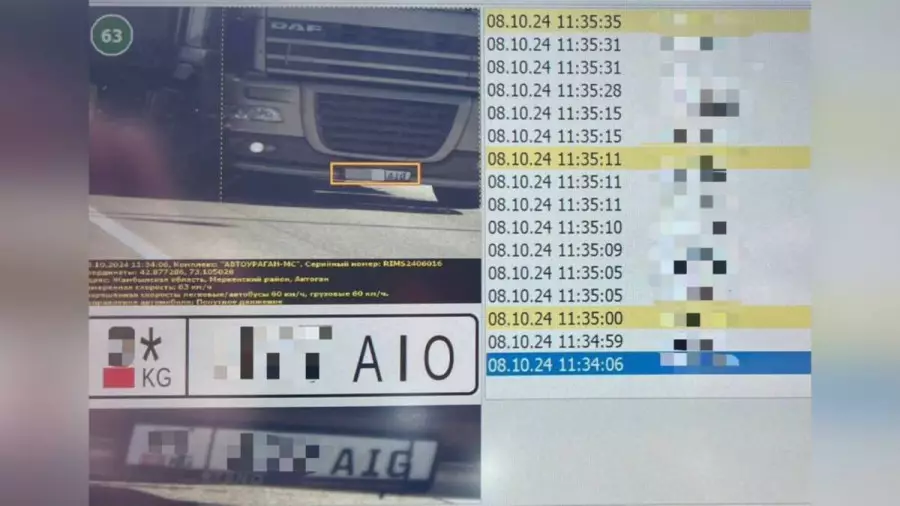 Жамбыл облысында көлік нөмірінің әрпін өзгерткен фура жүргізушісі қамауға алынды