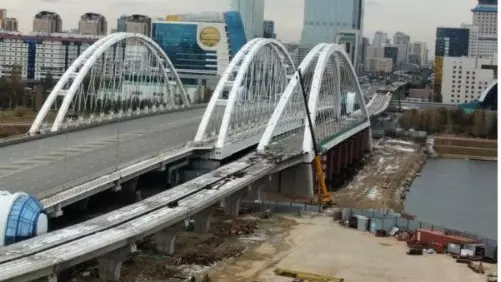 Елордада Есіл өзенімен өтетін LRT көпірінің құрылысы аяқталды