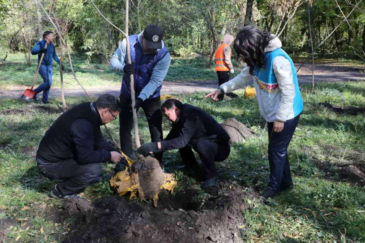 В роще Баума в Алматы прошла масштабная экоакция