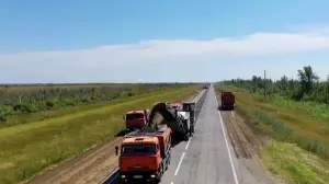 Завершен средний ремонт на участке автодороги Омск – Майкапшагай