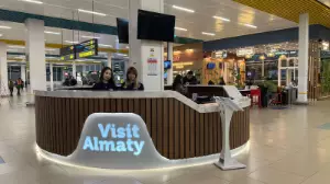 В аэропорту Алматы открыли новый информационный центр Visit Almaty