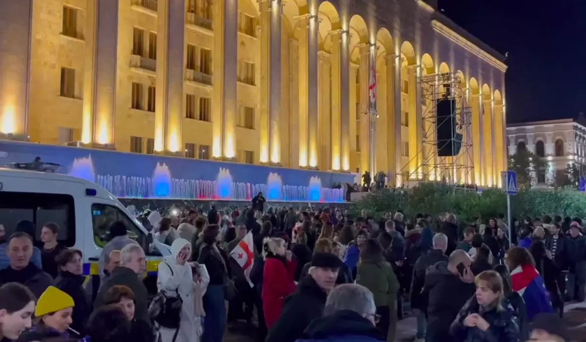 Оппозиция вышла на акцию протеста в столице Грузии (ВИДЕО)