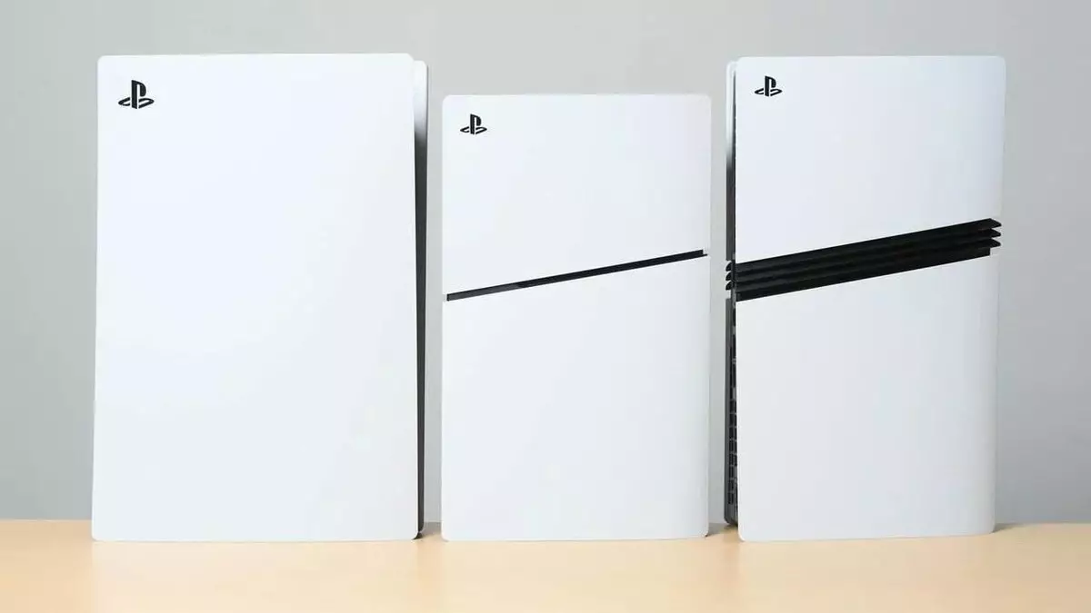 Размеры и дизайн PS5 Pro, PS5 и PS5 Slim наглядно показали на трех снимках