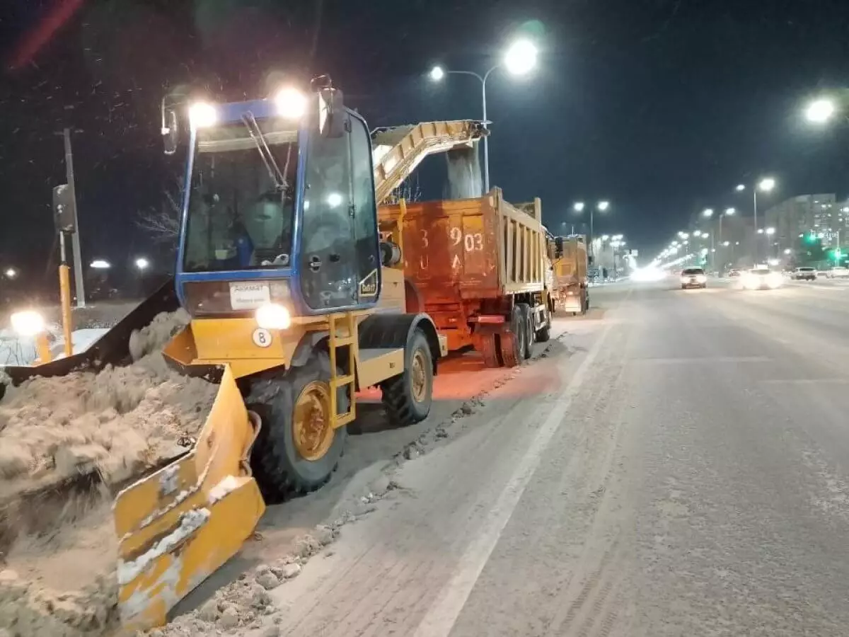 Почти полмиллиона кубометров снега вывезли в Астане