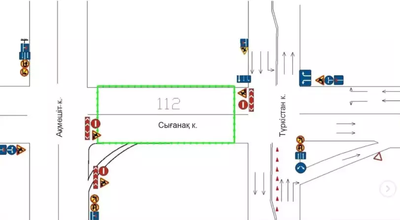 До сентября 2025 года ограничат движение на улице Сагынак в Астане