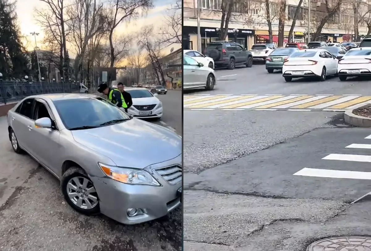 Водители депутатов в Алматы паркуются в три ряда на проезжей части – видео