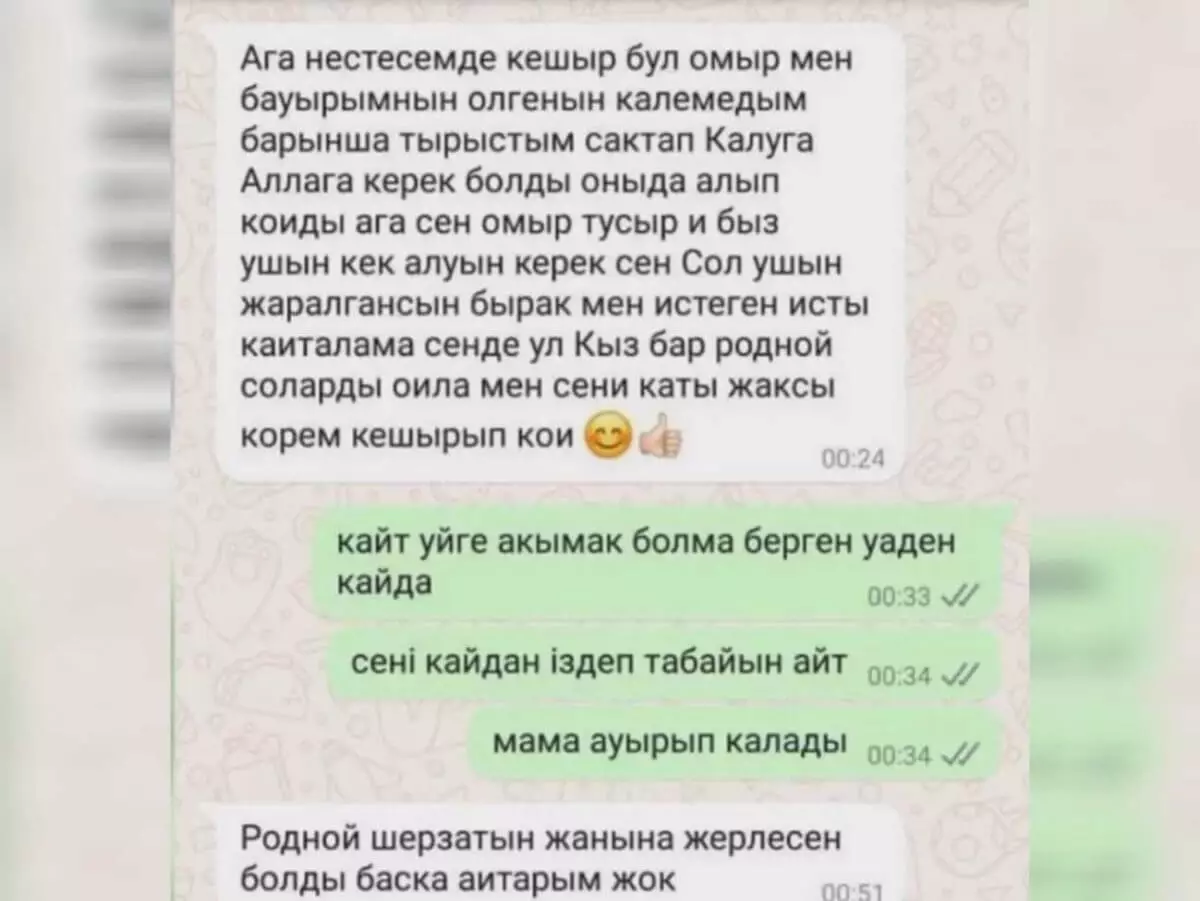 «Шерзаттың жанына жерлесең болды». Болаттың ағасы өлер алдында туысына хабарлама жіберген