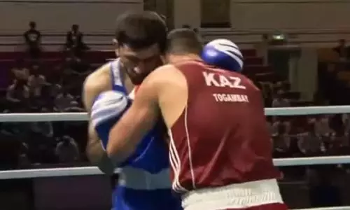 Видео полного боя с нокаутом Казахстана в финале ЧА-2024 по боксу