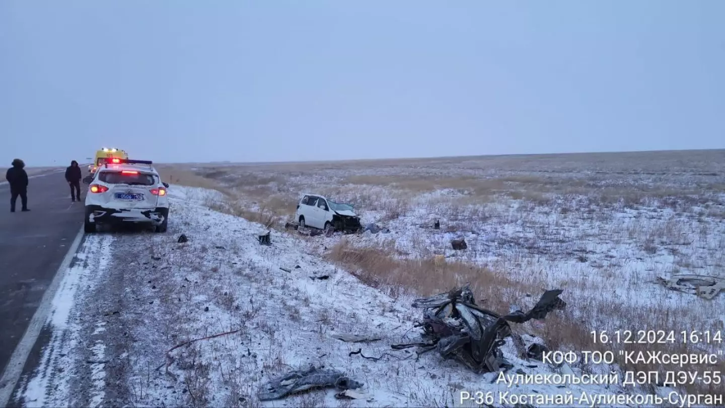 Три человека погибли и еще три пострадали в ДТП в Костанайской области 