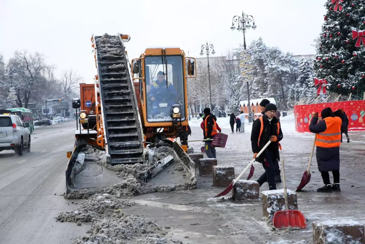 Треть месячной нормы снега выпала в Алматы