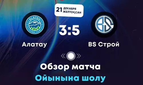 Видеообзор матча Кубка Казахстана «Алатау» — «BS Строй» 3:5