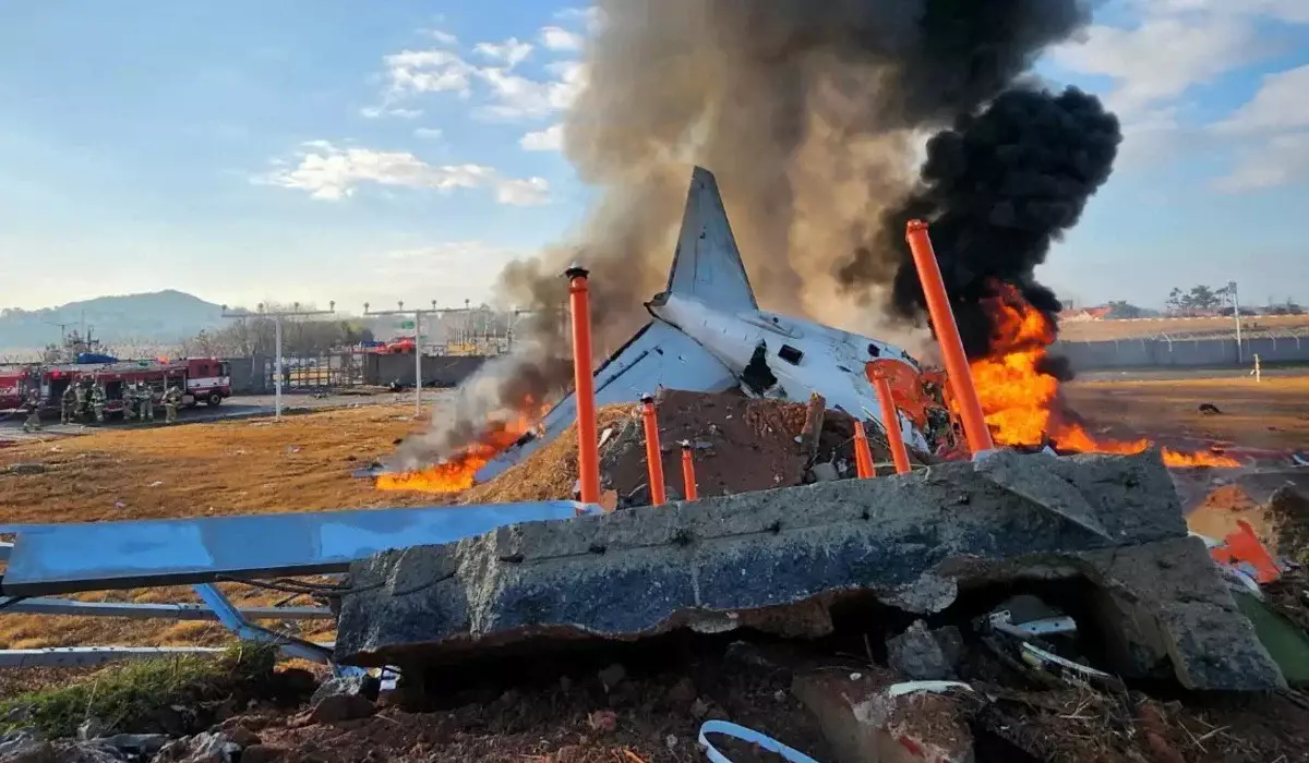 Пассажирский самолет разбился в Южной Корее, почти все пассажиры погибли (ВИДЕО)