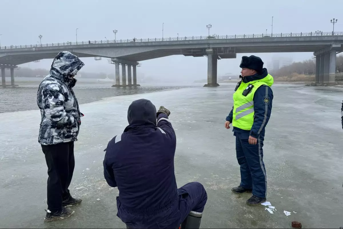 Полиция усилила меры безопасности на льду в Атырауской области