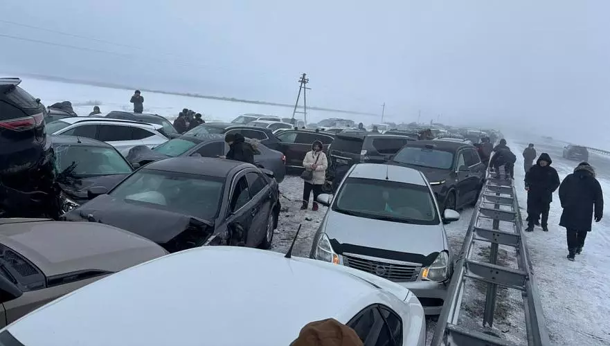 Возбуждено уголовное дело по факту массового ДТП на трассе в Акмолинской области