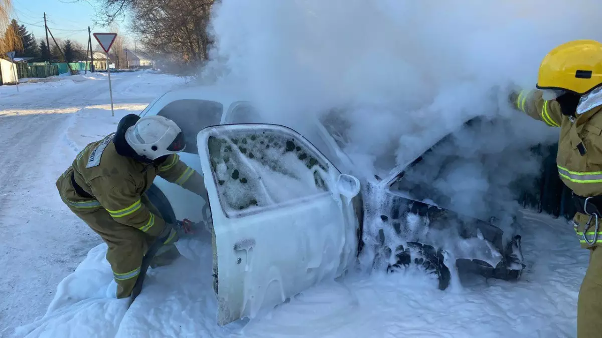 Пожар в авто ликвидировали огнеборцы области Жетысу