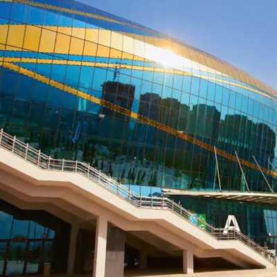 Пожар тушат в Almaty Arena