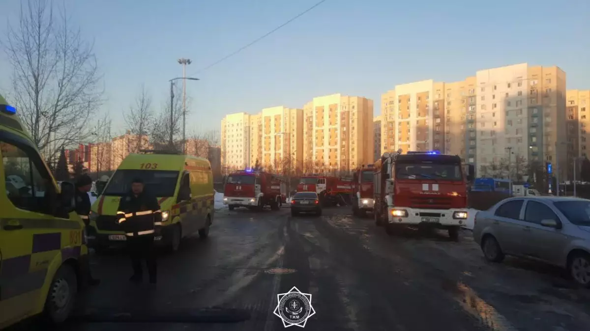 Пожар в Almaty Arena: опубликовано видео с места происшествия