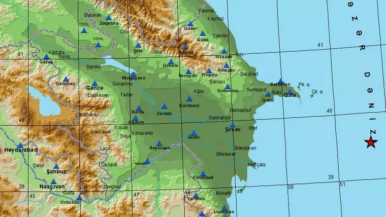 В Каспийском море зафиксировано землетрясение магнитудой 3,1