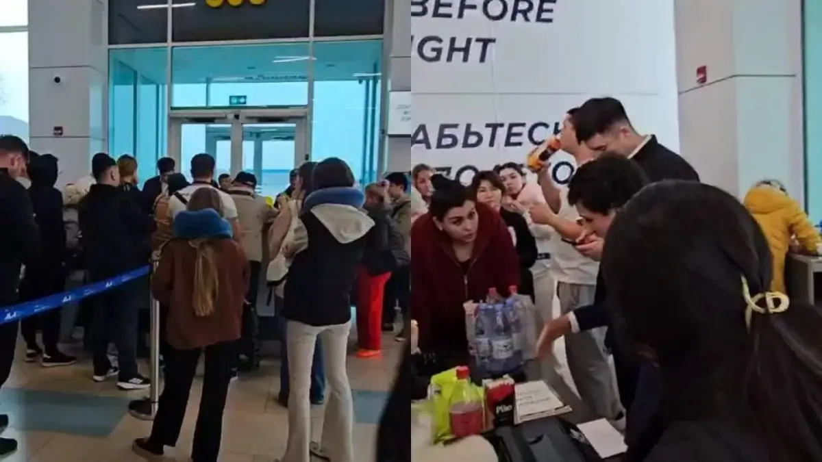 Алматыда әуежайында SCAT әуекомпаниясының рейсі 10 сағаттан астам кешіккен