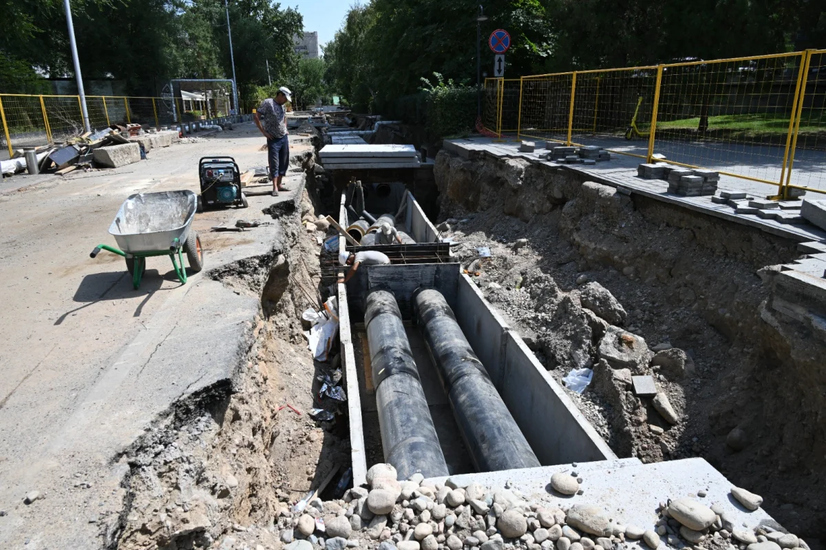 Алматының Әуезов ауданында жаңа кәріз жүйелері салынады