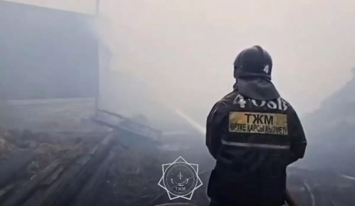 Крупный пожар не могут потушить в области Абай