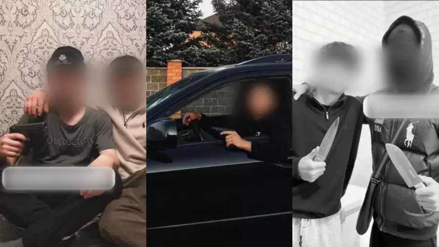 TikTok-та қару ұстаған ақтөбелік жасөспірімдер полиция бөліміне жеткізілді 