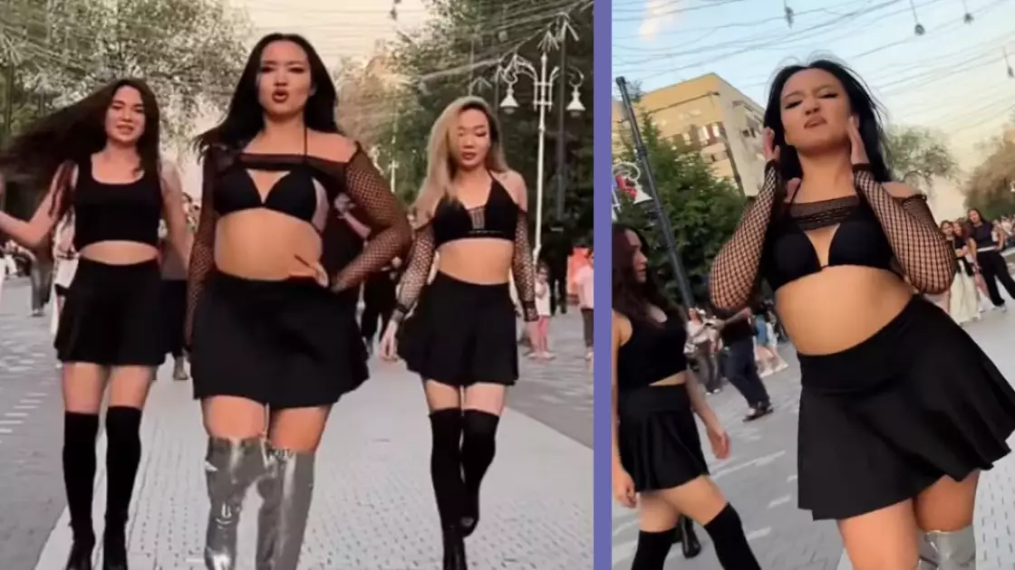 Алматының Арбатында билеген қыздарды полиция ұстап кетті (Видео)