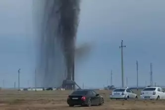 На скважине под Жанаозеном произошёл выброс метана