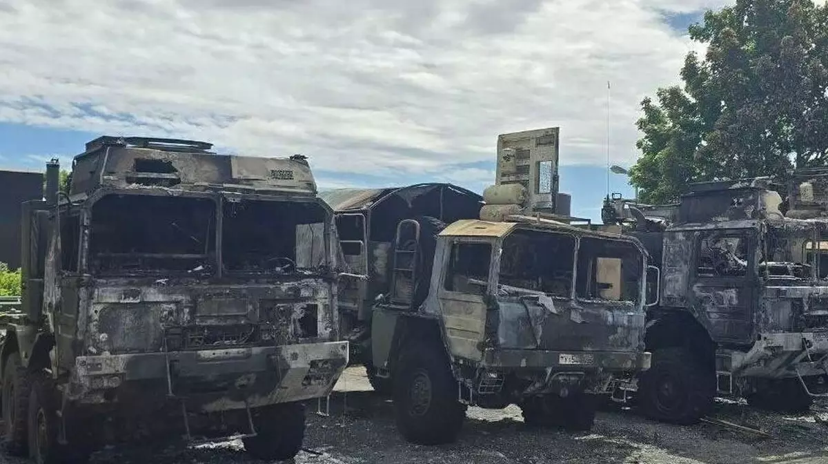 В Германии подожгли военные грузовики, предназначенные для Украины