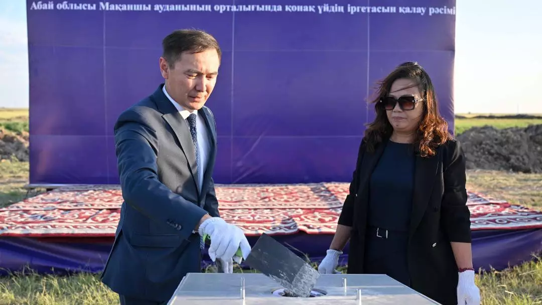 Мақаншы ауылында 5 қабатты қонақ үйдің құрылысы басталды