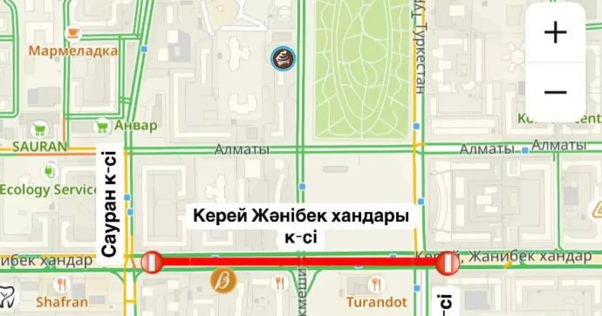Астанада Керей-Жәнібек хандары көшесінде жөндеу жұмыстары жүргізілуіне байланысты жолаушыларға ескерту жарияланды