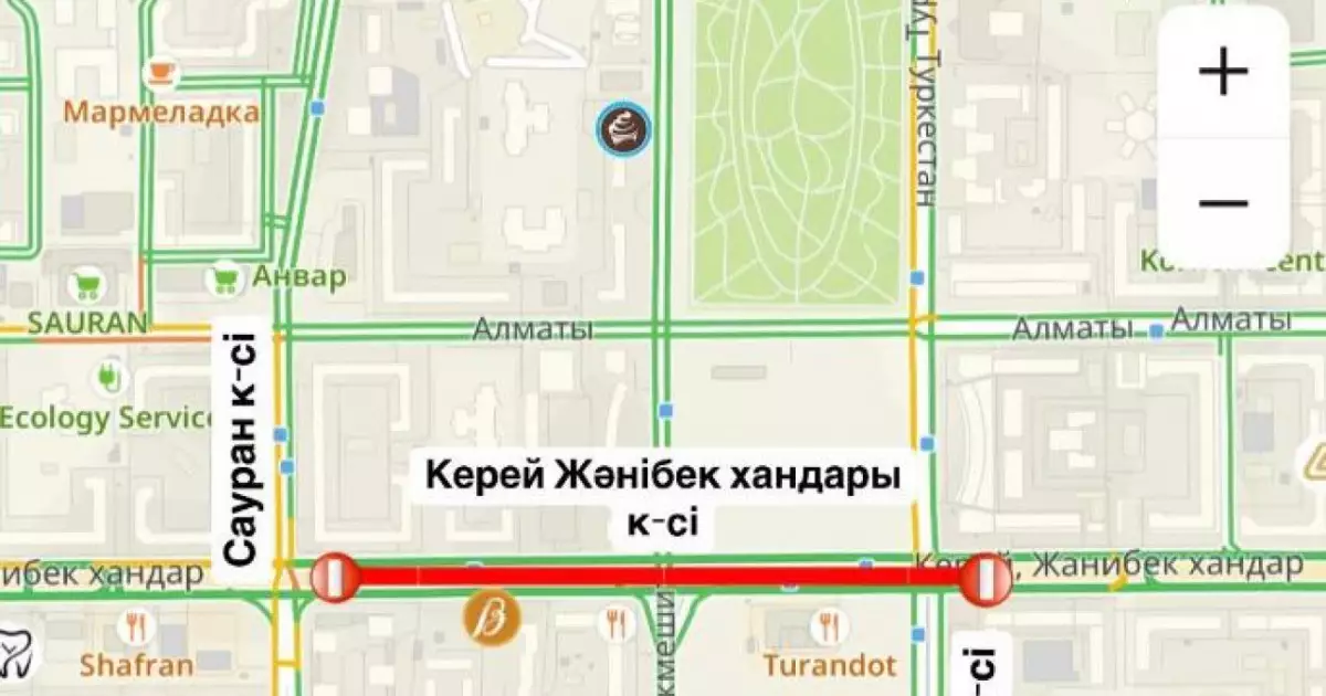  Астанада Керей-Жәнібек хандар көшесі жабылады 
