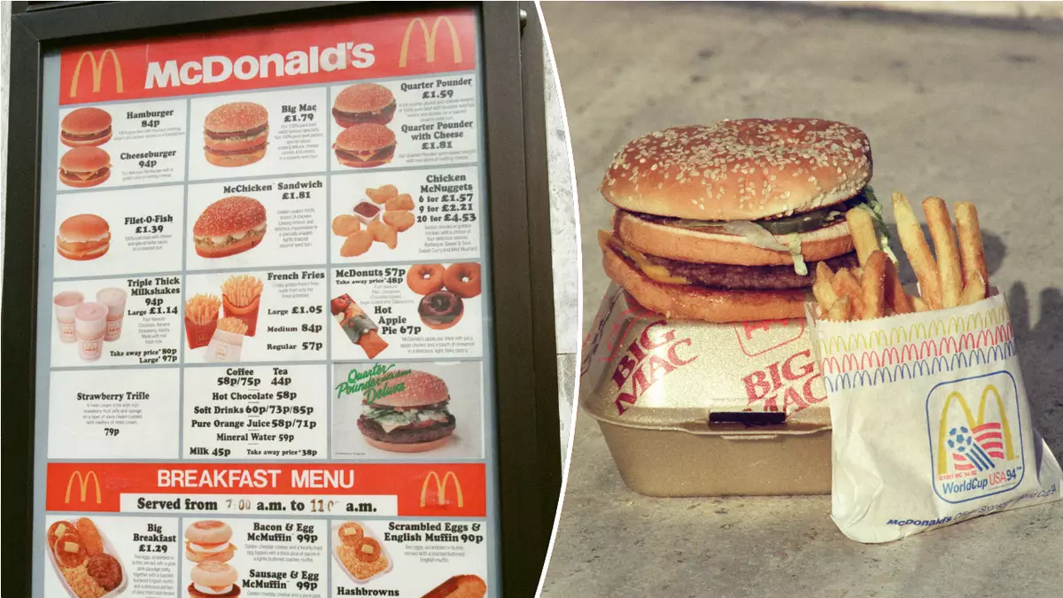 Цены в McDonald's 1991 года вызывают ностальгию у миллениалов: "И вкус был лучше".
