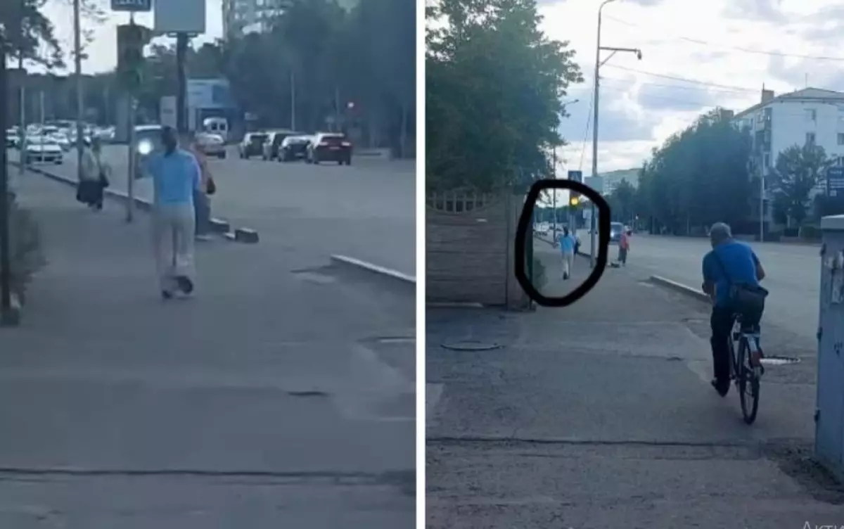 Павлодарда көшеде әйел адам жасөспірім қызды соққыға жыққан (ВИДЕО)