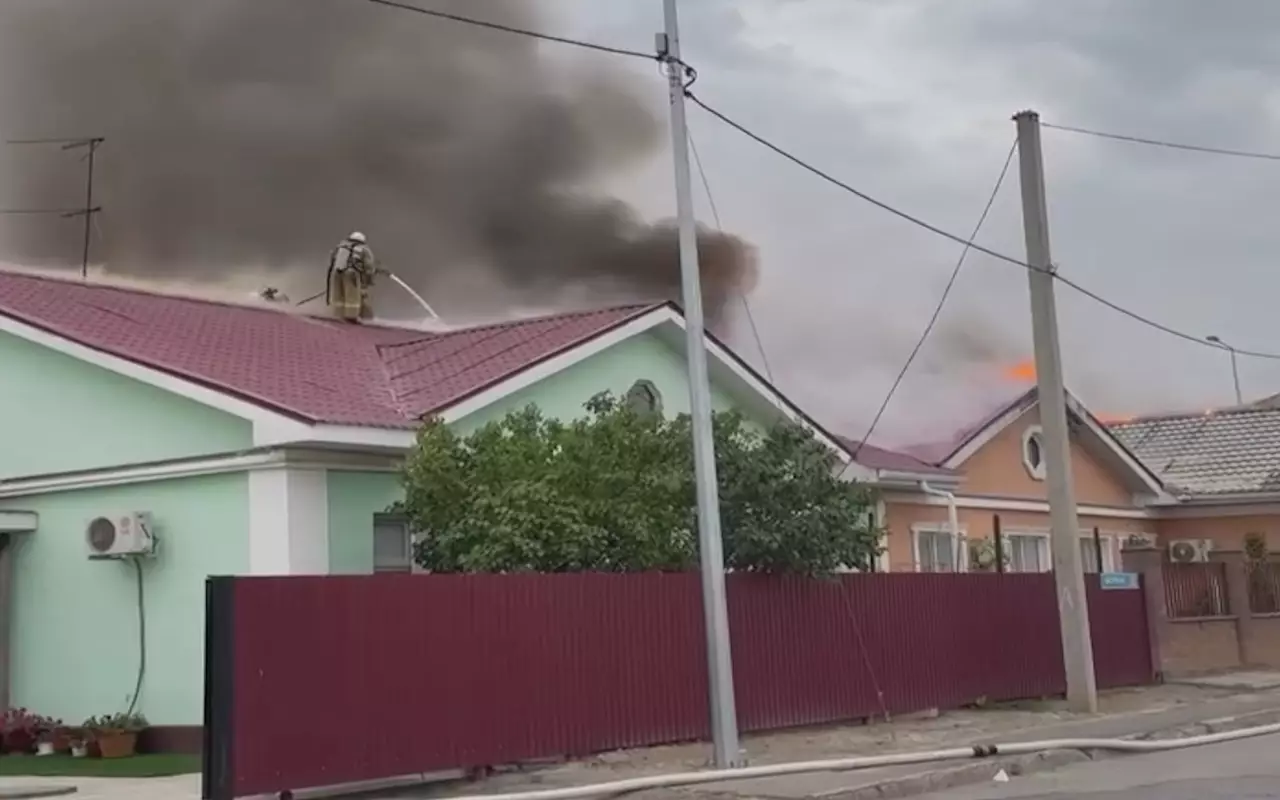 В Сарыкамысе ликвидирован пожар