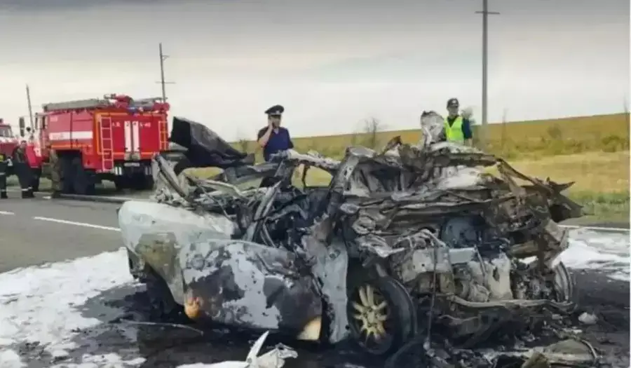 БҚО-да жол апатынан 4 адам тірідей өртеніп кетті