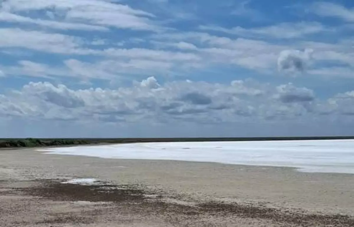Степь покрылась белой коркой под Астаной
