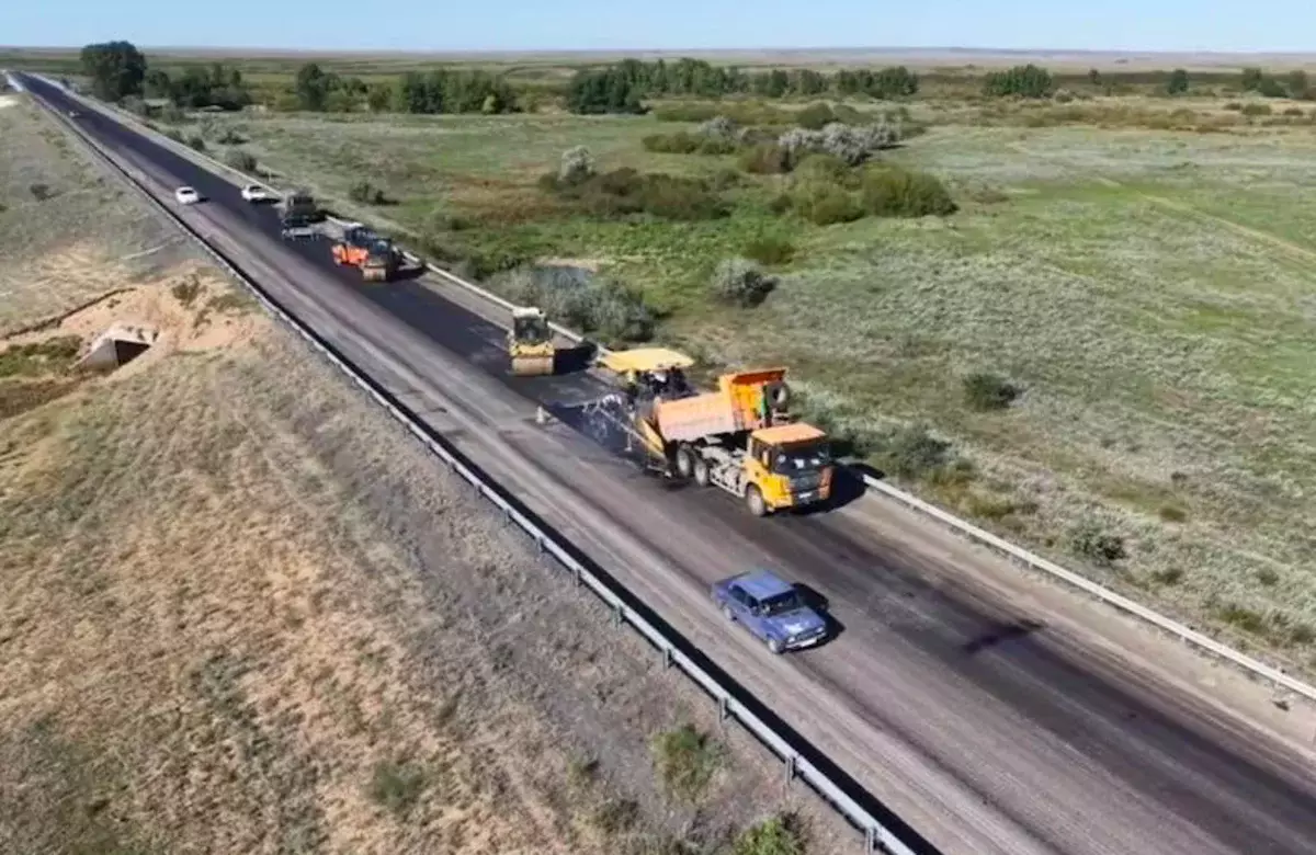 На трассе, соединяющей Казахстан и Россию, завершили ремонт важного участка