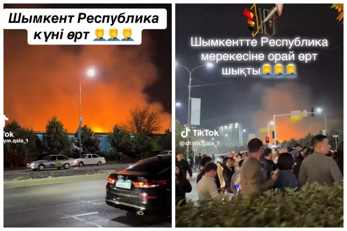 Шымкентте мерекелік отшашудан кейін өрт шықты (ВИДЕО)