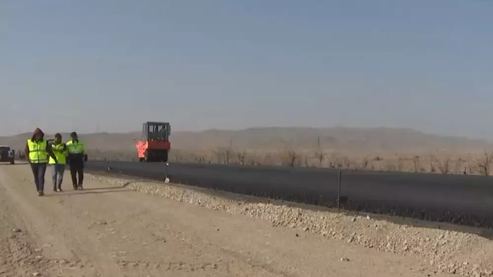 В Жамбылской области идет реконструкция участка дороги “Алматы-Ташкент-Термез“