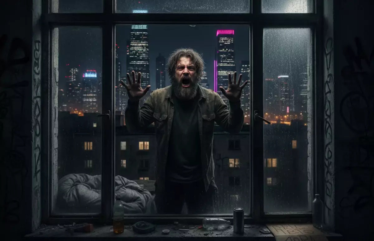 Ночные крики бездомного пугают жителей Алматы (ВИДЕО)