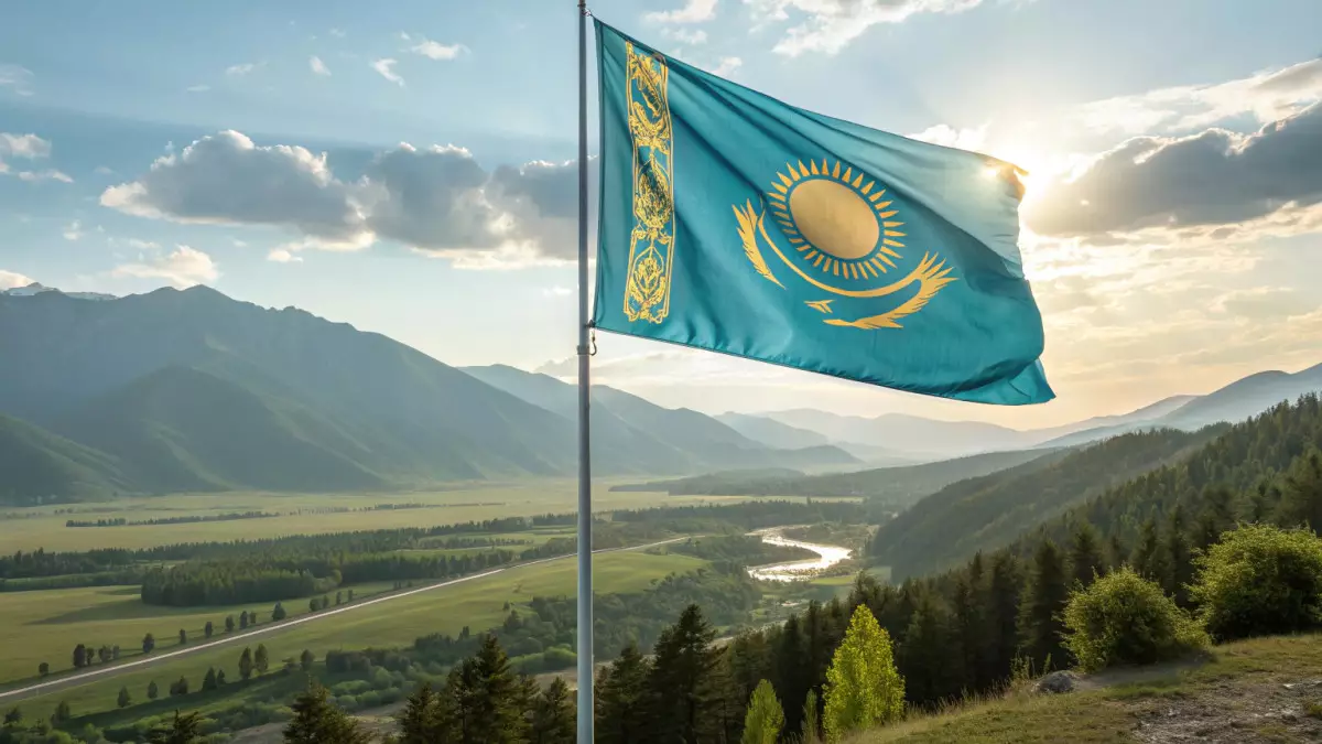 Природа нарисовала флаг Казахстана: фото покорило соцсети