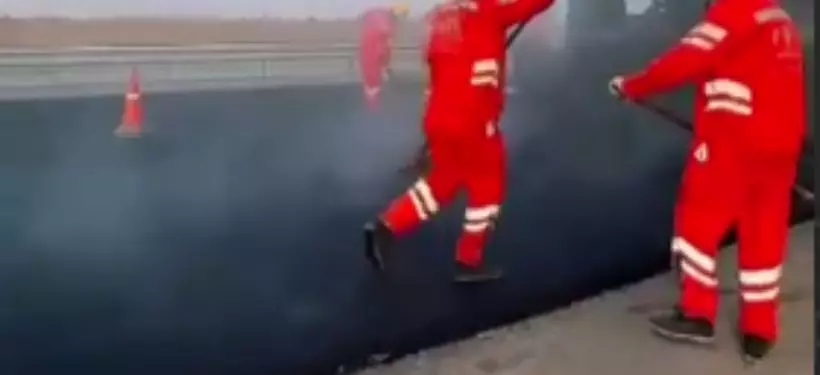 Уникальный экспериментальный асфальт уложили в Алматинской области