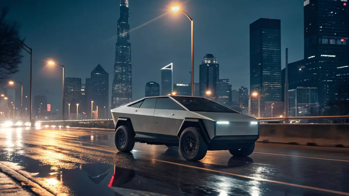 Алматинец восхитился Tesla Cybertruck, замеченным на улицах города