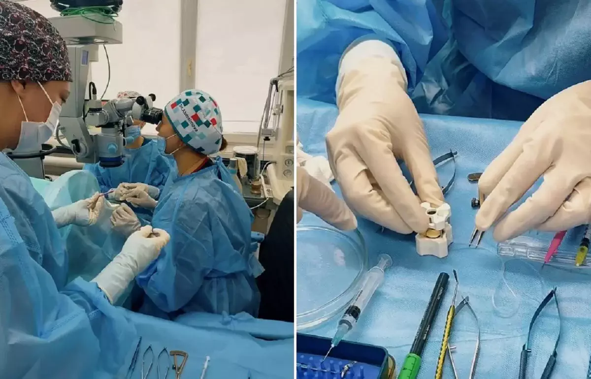 Көздің қасаң қабығын ауыстыру: Алматы дәрігерлері екі науқастың көру қабілетін қайтарды