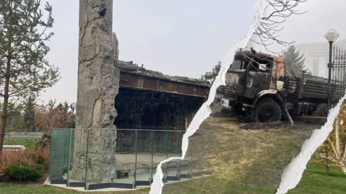 Өртенген қиранды және жертөле үстіндегі саябақ: Қаңтарда бүлінген Назарбаев резиденциясының қазіргі келбеті қандай?